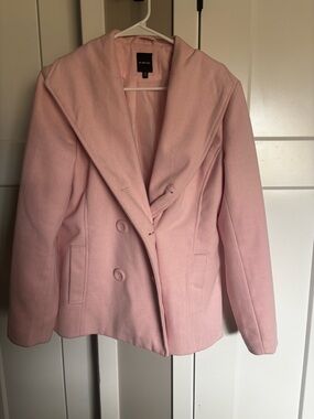 Rampage Light Pink Double-Breasted Pea Coat
